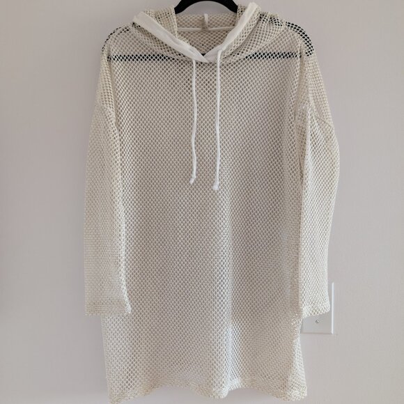 3/$30 Gold Tone hooded mesh swim suit cover - Picture 1 of 5